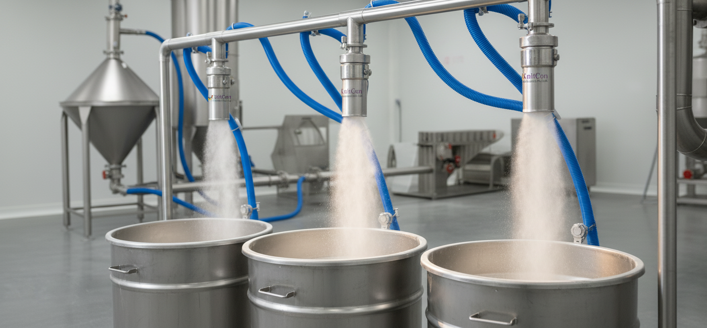 Material Pickup from large bag (FIBC) into a stainless steel system