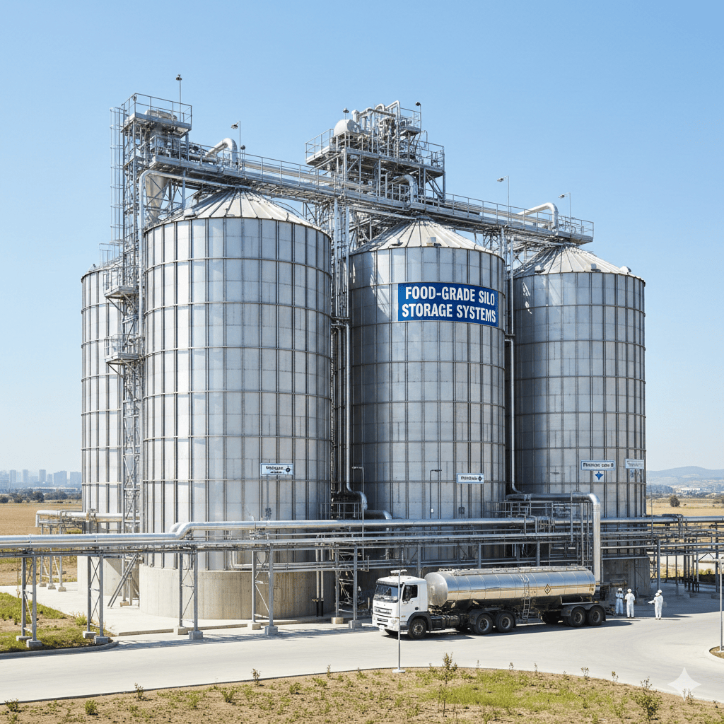 Food Grade Silo Storage Systems by Knitcon Solutions 